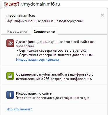 ложный SSL-сертификат